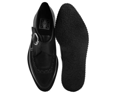 A9324 Black TUKskin™ Pointed Buckle Creeper - T.U.K. Shoes