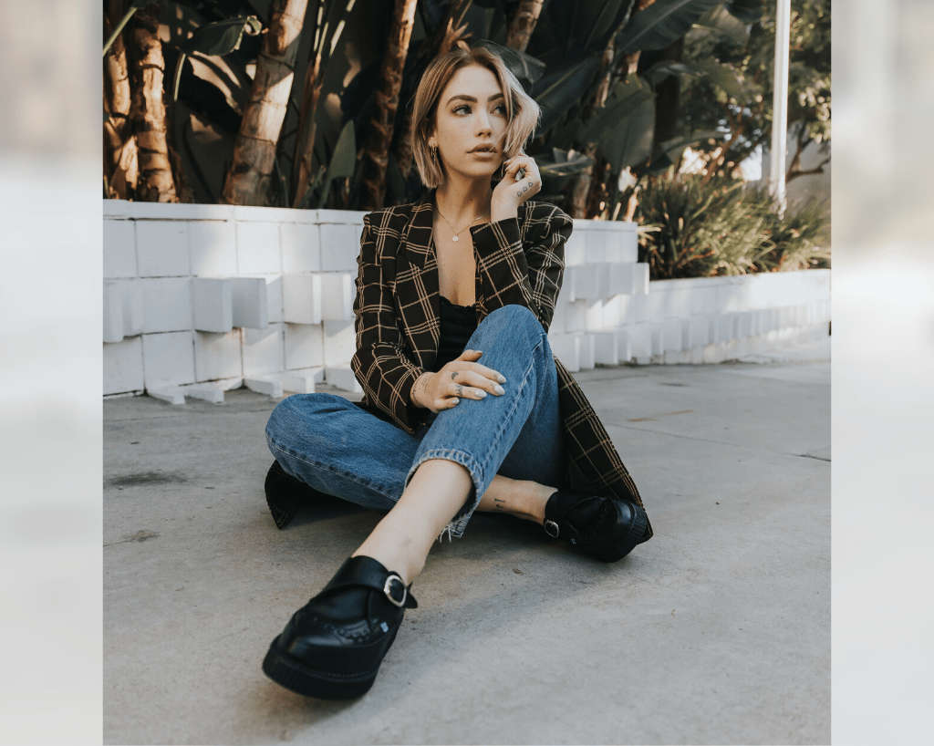 A9324 Black TUKskin™ Pointed Buckle Creeper - T.U.K. Shoes