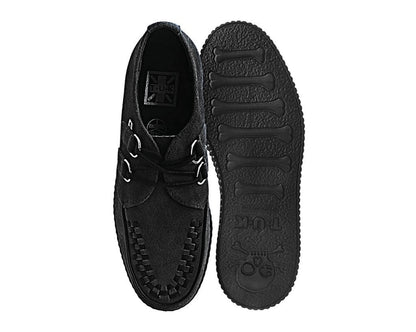 F9779 Black Faux Suede Viva Low Creeper - T.U.K. Shoes