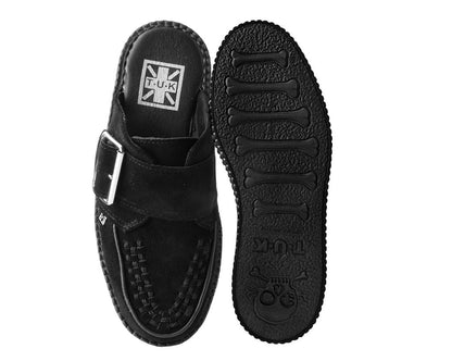 V3177L Black Suede Creeper Mule - T.U.K. Shoes
