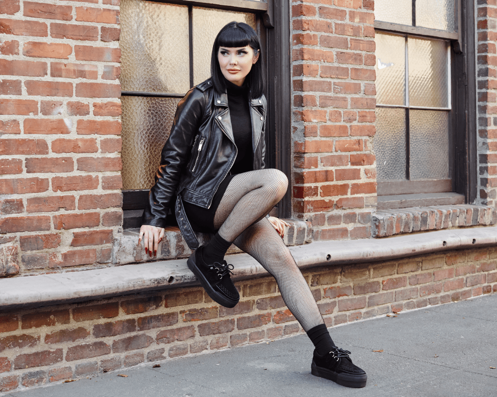A3136 Black Suede Platform Creeper Sneaker - T.U.K. Shoes