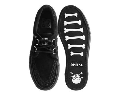 A3136 Black Suede Platform Creeper Sneaker - T.U.K. Shoes