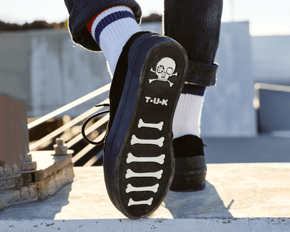 A3136 Black Suede Platform Creeper Sneaker - T.U.K. Shoes