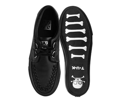A9873 Black Leather D-Ring Sneaker - T.U.K. Shoes