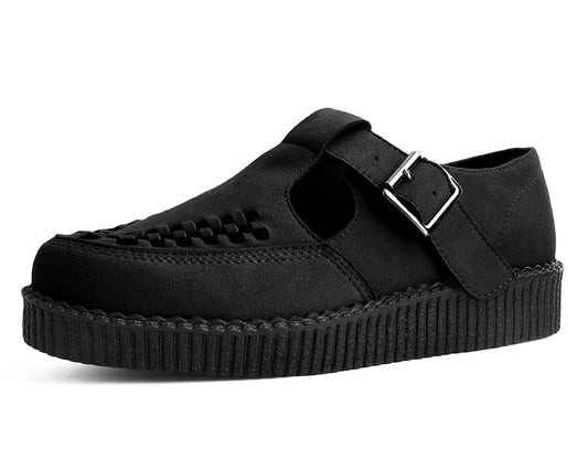 F9954 Black Suede Viva Low Sandal - T.U.K. Shoes