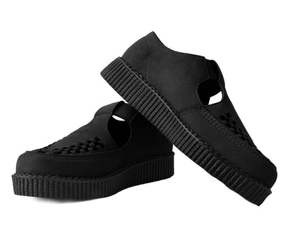 F9954 Black Suede Viva Low Sandal - T.U.K. Shoes