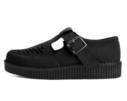 F9954 Black Suede Viva Low Sandal - T.U.K. Shoes