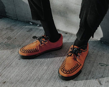 A9852 Burnt Orange Suede 2-Ring VLK Sneaker - T.U.K. Shoes