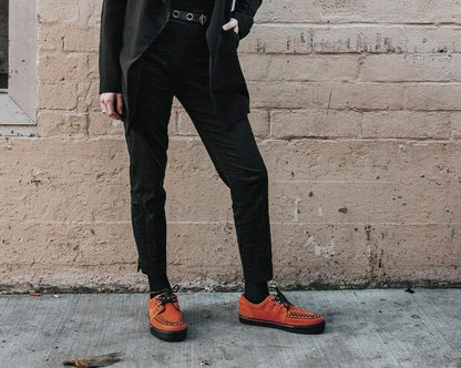 A9852 Burnt Orange Suede 2-Ring VLK Sneaker - T.U.K. Shoes