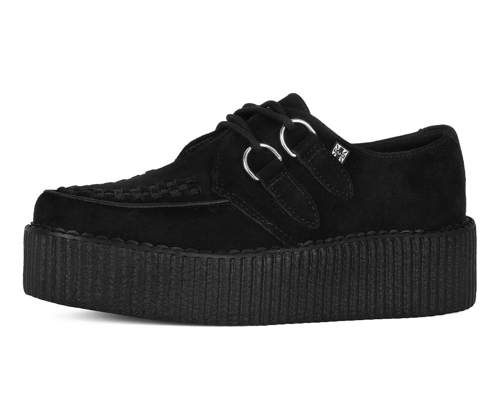 V7757 Black Suede Viva Mondo Creepers - T.U.K. Shoes