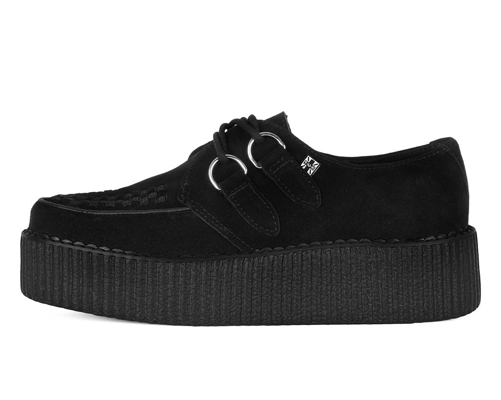 V7757 Black Suede Viva Mondo Creepers - T.U.K. Shoes