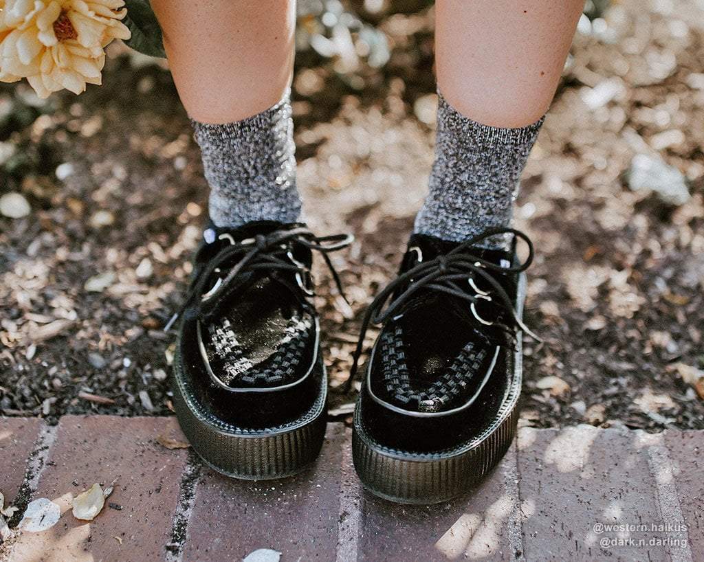 V9492 Black Velvet Viva Mondo Creeper - T.U.K. Shoes