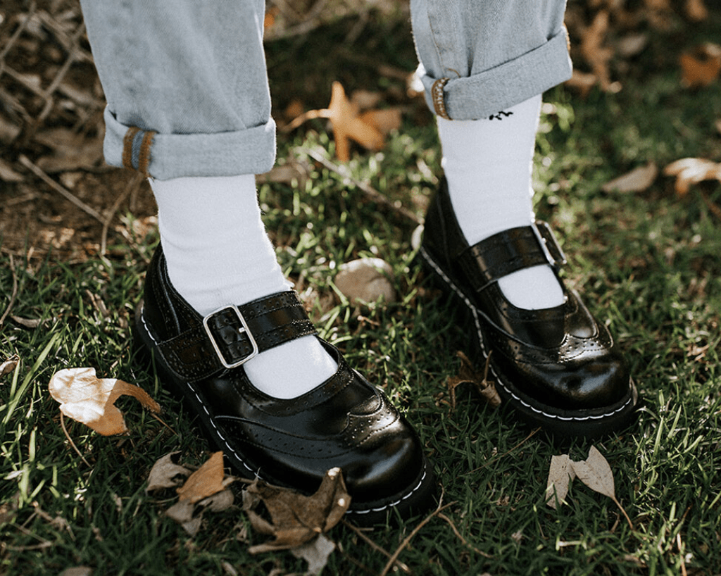 T1002 Brogue Mary Janes - T.U.K. Shoes