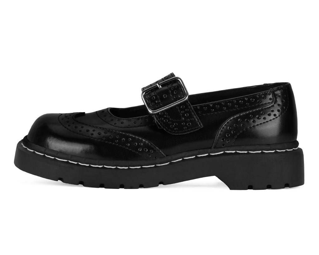 T1002 Brogue Mary Janes - T.U.K. Shoes