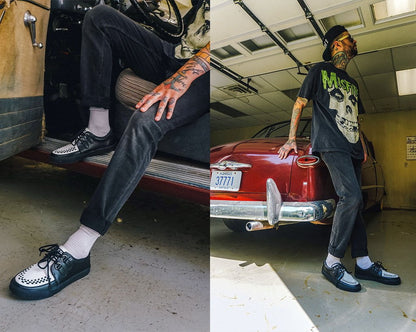 A9180 Black & White D-Ring Sneaker - T.U.K. Shoes