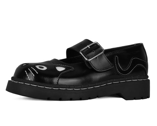 T2025 Black Kitty Mary Jane - T.U.K. Shoes