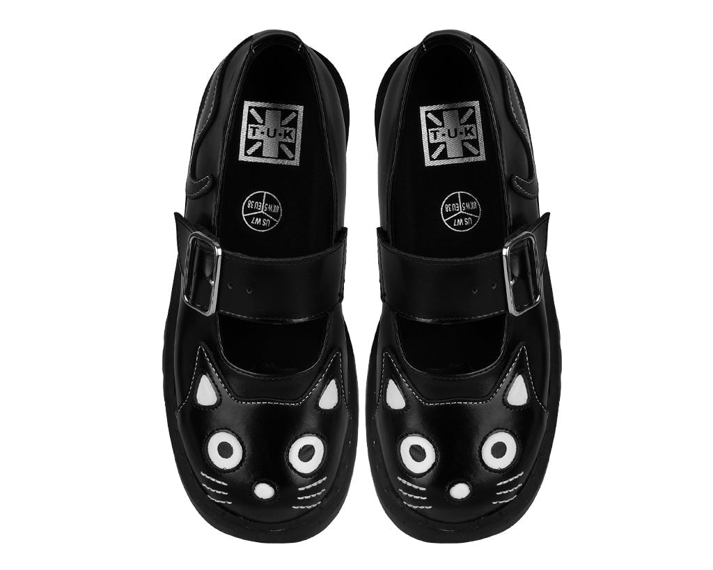 T2025 Black Kitty Mary Jane - T.U.K. Shoes