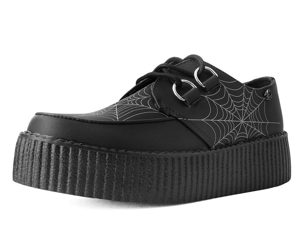 V9745 Black Glow Spiderweb Viva Mondo Creeper - T.U.K. Shoes