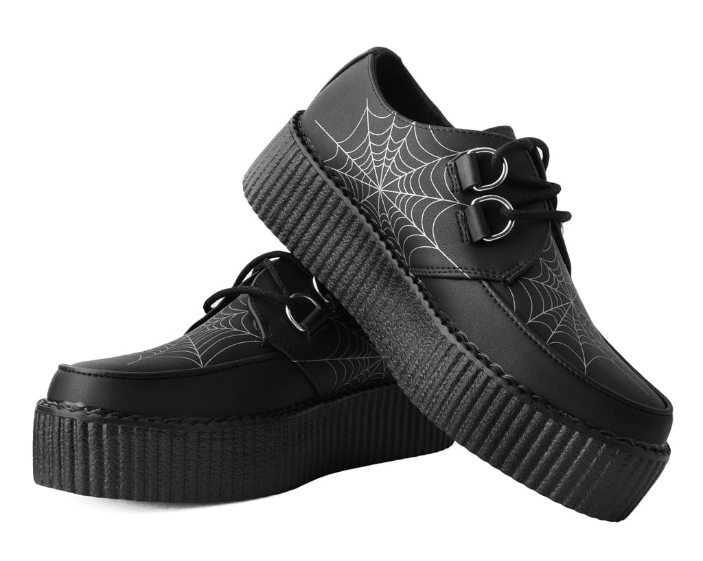V9745 Black Glow Spiderweb Viva Mondo Creeper - T.U.K. Shoes