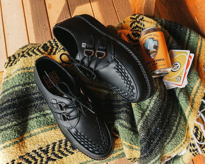 F9321 Black TUKskin™ Viva Low Creeper - T.U.K. Shoes