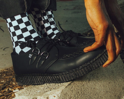 F9321 Black TUKskin™ Viva Low Creeper - T.U.K. Shoes