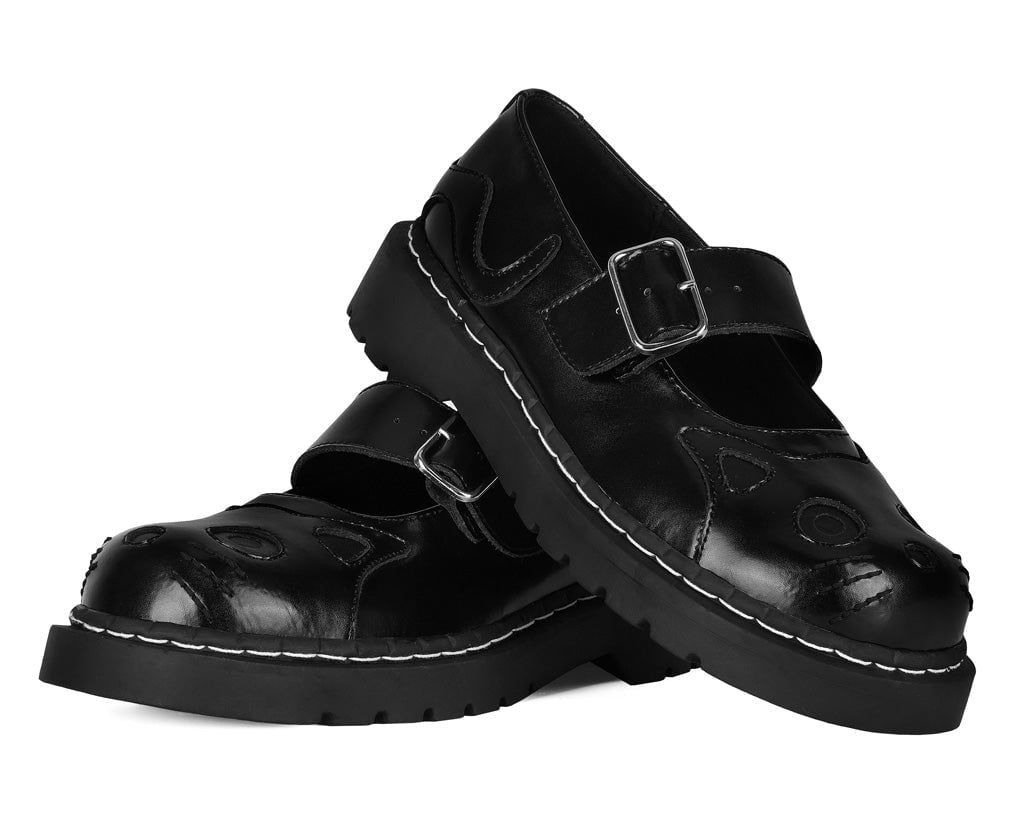 T2361 Black Out Kitty Mary Jane - T.U.K. Shoes