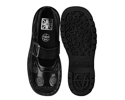 T2361 Black Out Kitty Mary Jane - T.U.K. Shoes