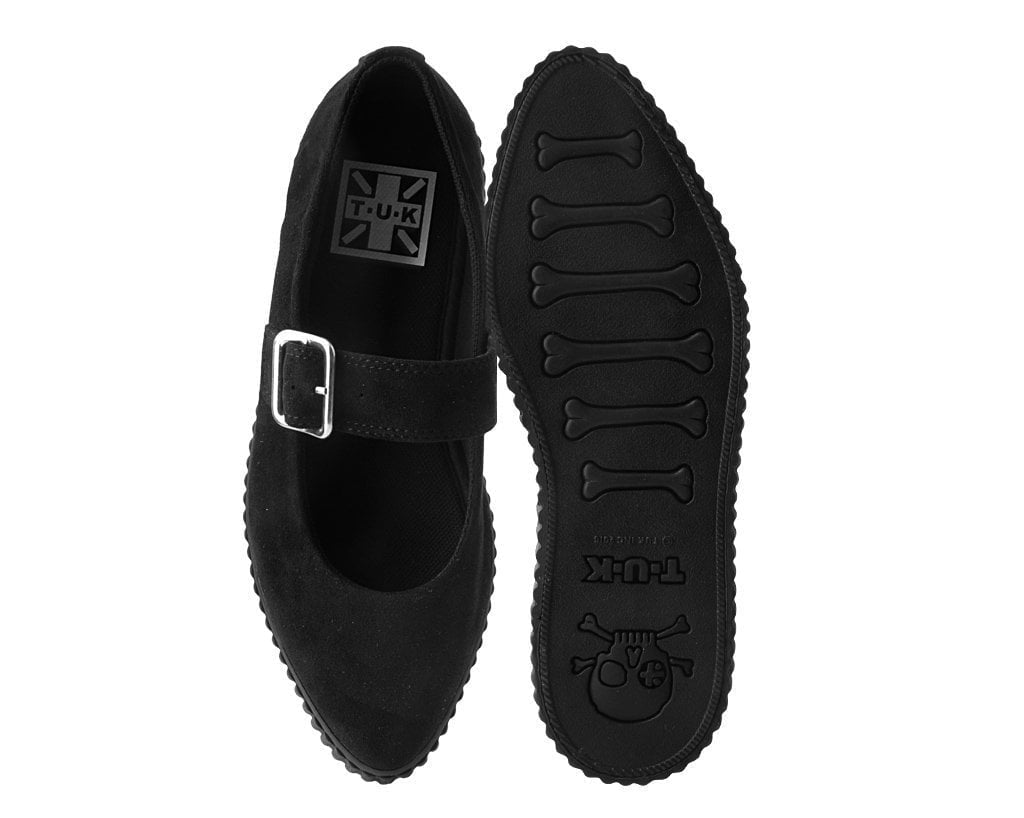 A9677L Black Pointed EZC Mary Jane - T.U.K. Shoes