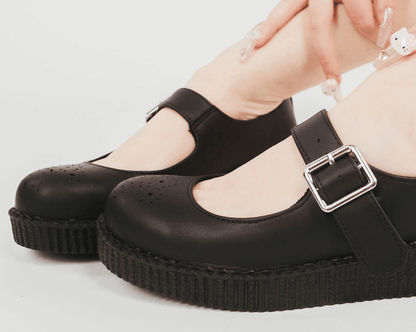Black TUKskin™ Viva Low Mary Jane - T.U.K. Shoes