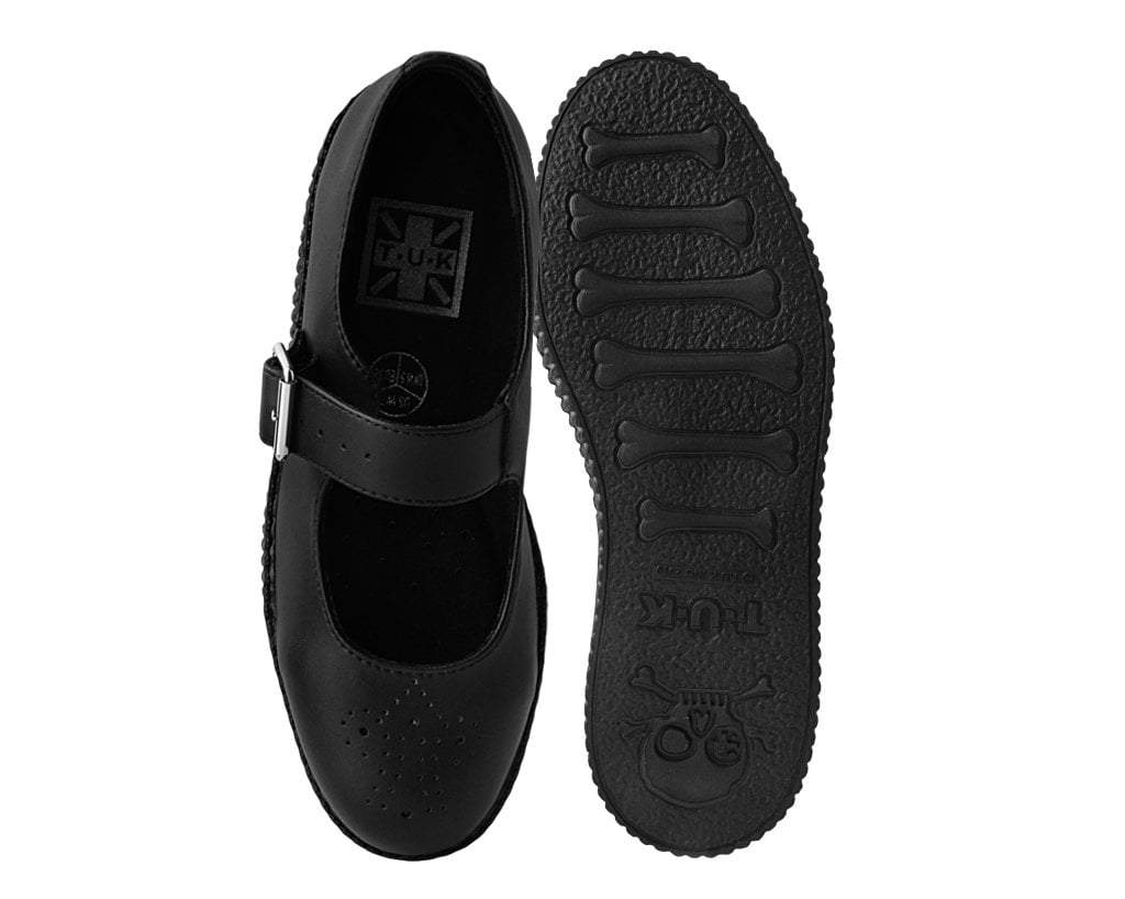 Black TUKskin™ Viva Low Mary Jane - T.U.K. Shoes