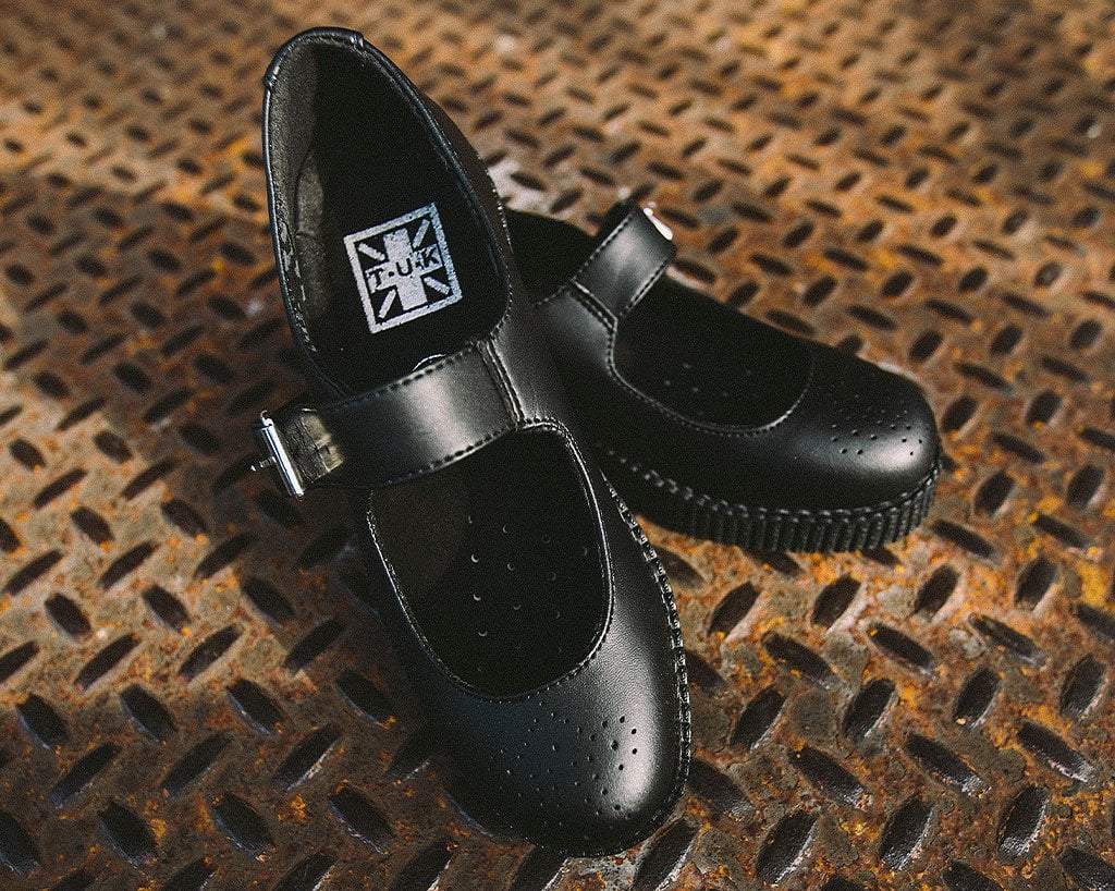 Black TUKskin™ Viva Low Mary Jane - T.U.K. Shoes