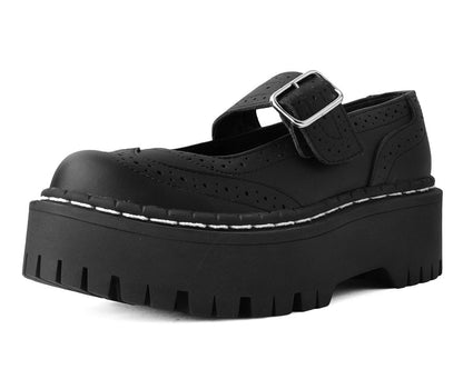 A9887L Black Double Decker Mary Jane - T.U.K. Shoes