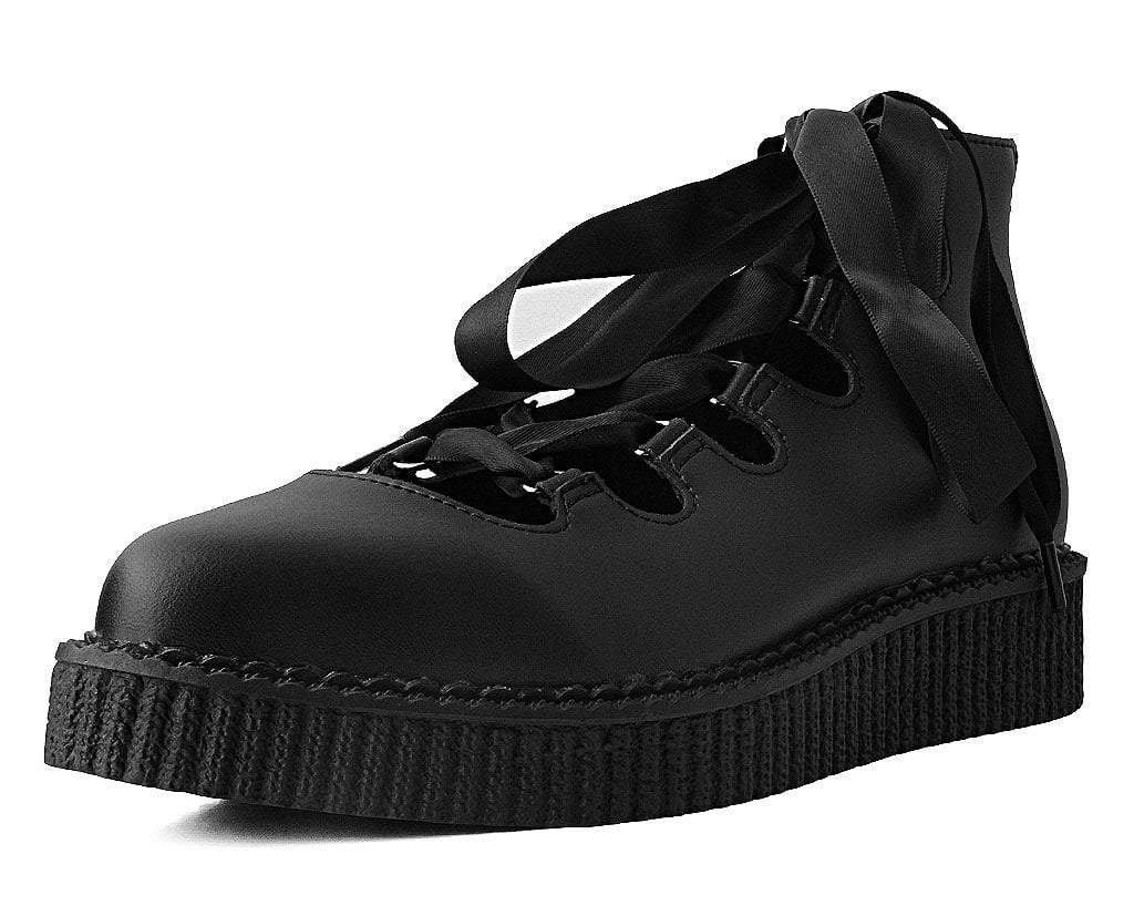 A9768L Black TUKskin™ 5-Loop Ribbon Mary Jane - T.U.K. Shoes
