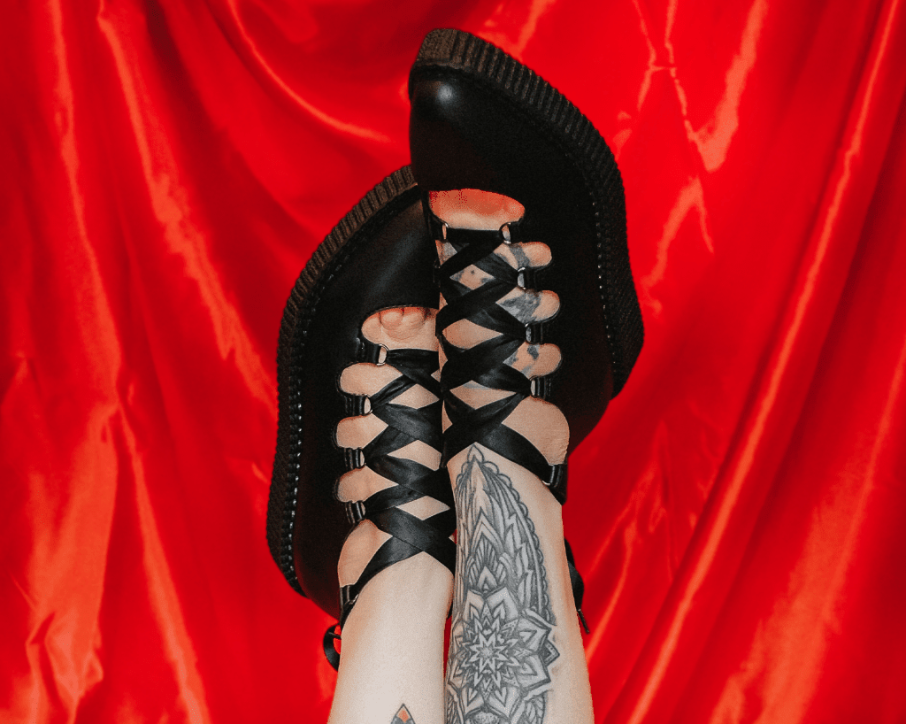 A9768L Black TUKskin™ 5-Loop Ribbon Mary Jane - T.U.K. Shoes