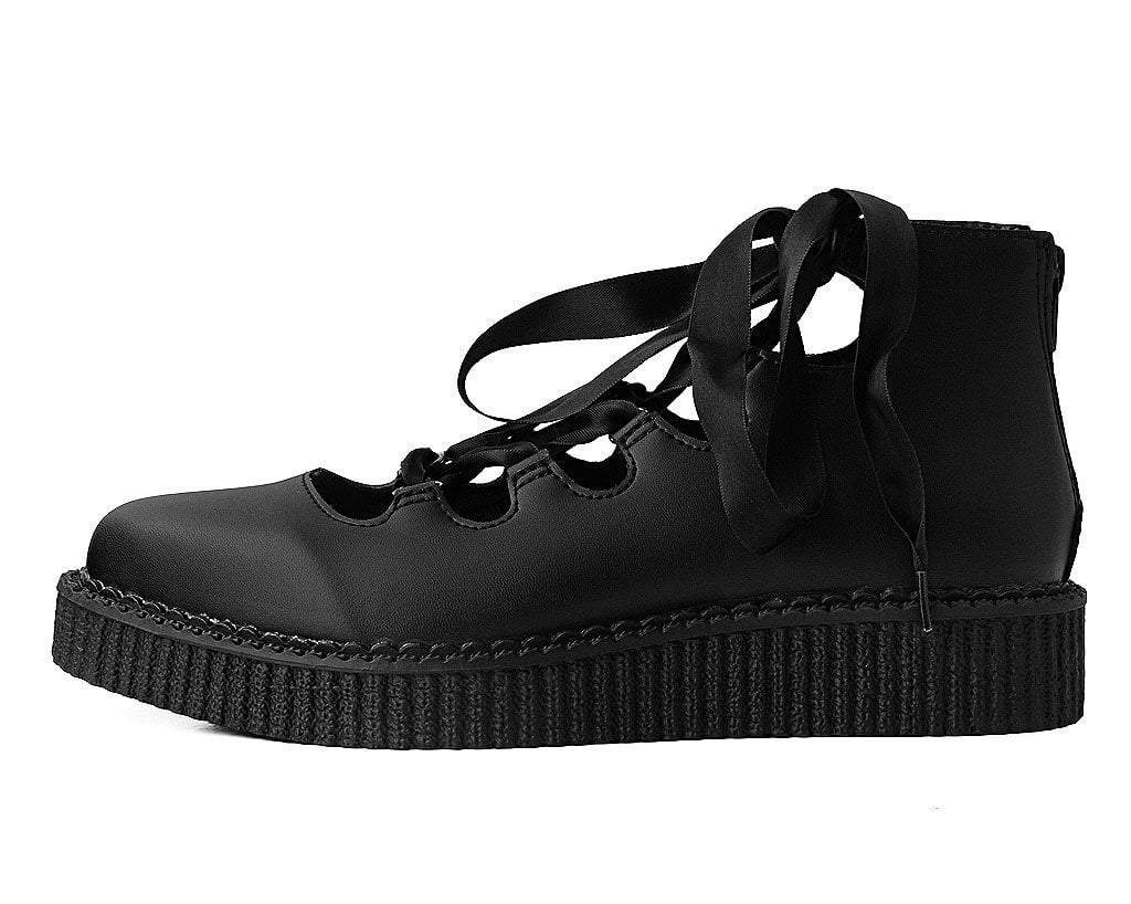 A9768L Black TUKskin™ 5-Loop Ribbon Mary Jane - T.U.K. Shoes