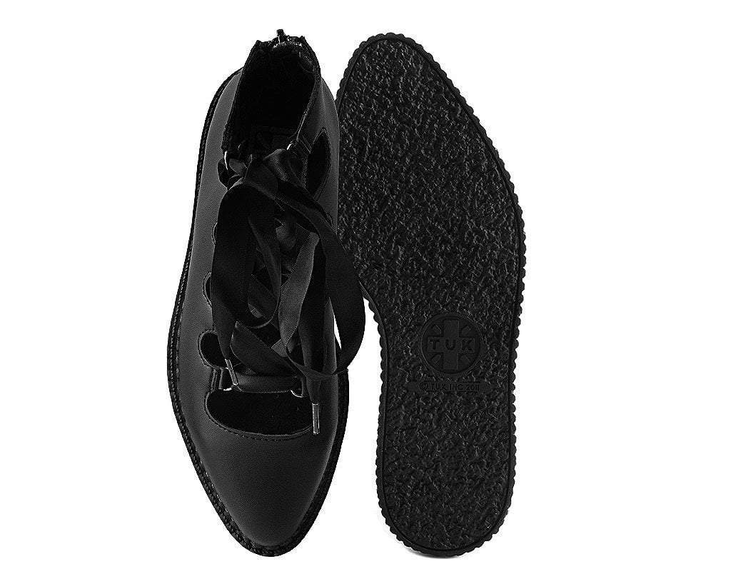 A9768L Black TUKskin™ 5-Loop Ribbon Mary Jane - T.U.K. Shoes