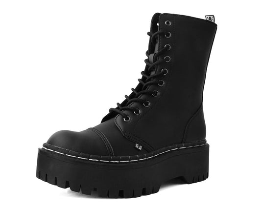A3116 Black TUKskin™ 10-Eye Double Decker Boot - T.U.K. Shoes