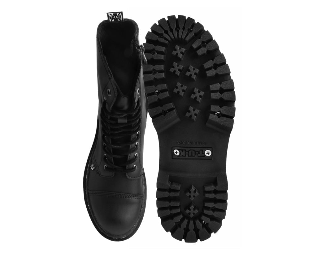 A3116 Black TUKskin™ 10-Eye Double Decker Boot - T.U.K. Shoes