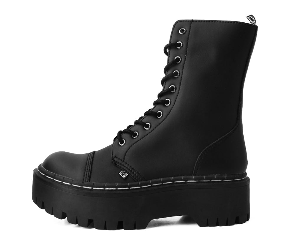 A3116 Black TUKskin™ 10-Eye Double Decker Boot - T.U.K. Shoes