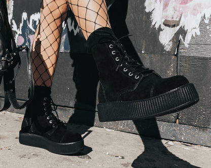 A8642L Black Suede Viva Mondo Boots - T.U.K. Shoes