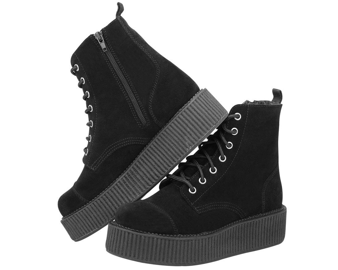 A8642L Black Suede Viva Mondo Boots - T.U.K. Shoes