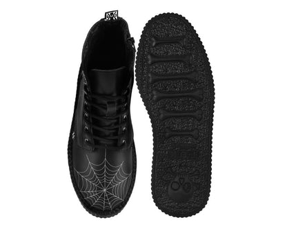 V3435 Black TUKskin 7 eye Spiderweb Viva Mondo Boot - T.U.K. Shoes