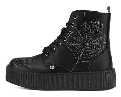 V3435 Black TUKskin 7 eye Spiderweb Viva Mondo Boot - T.U.K. Shoes