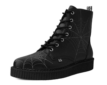 A9746 Black  TUKskin™ 7-Eye Spiderweb Glow Boot - T.U.K. Shoes