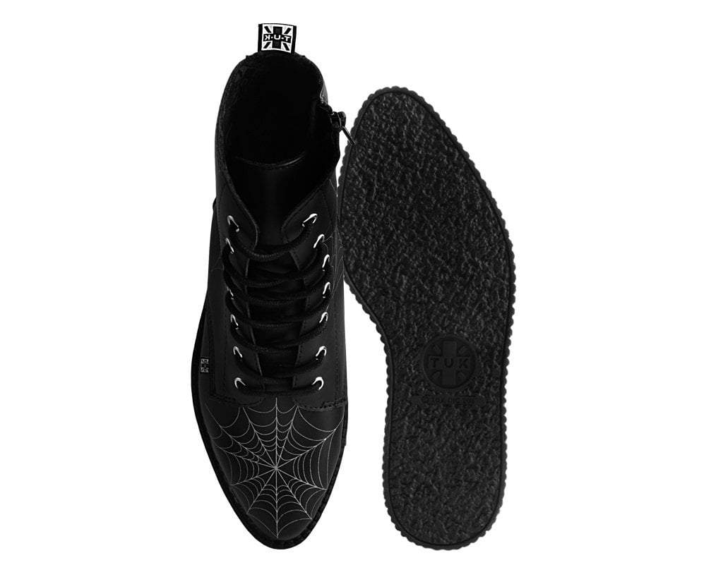 A9746 Black  TUKskin™ 7-Eye Spiderweb Glow Boot - T.U.K. Shoes