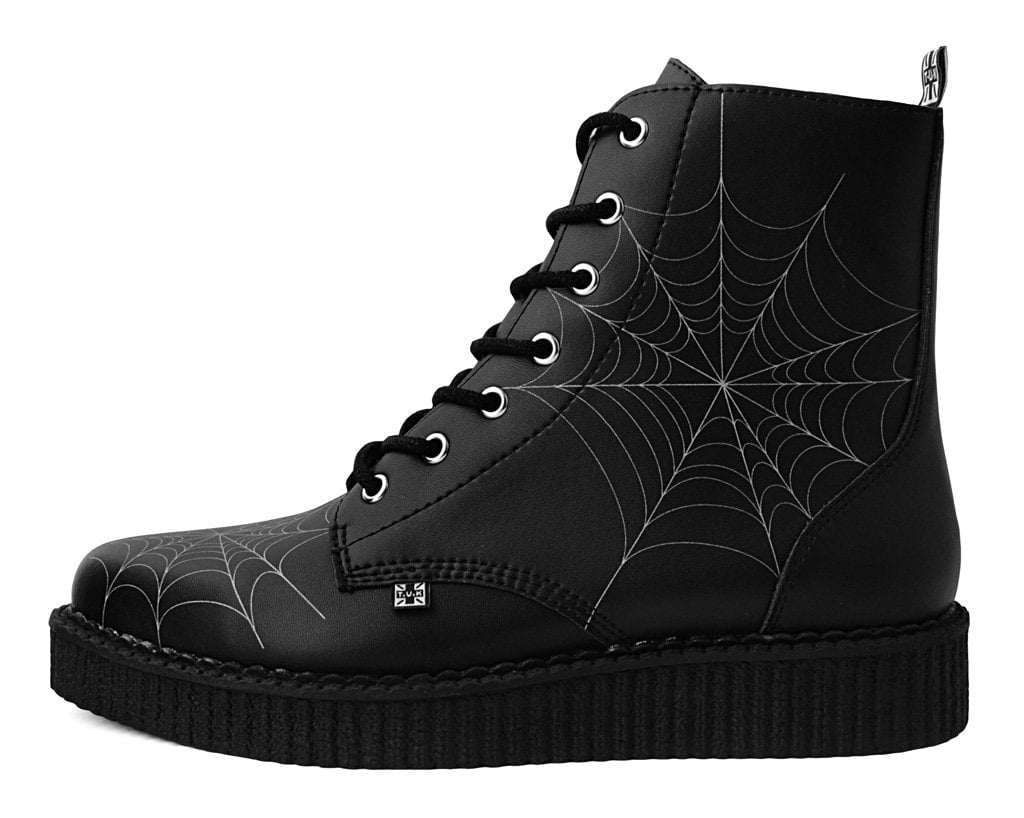 A9746 Black  TUKskin™ 7-Eye Spiderweb Glow Boot - T.U.K. Shoes