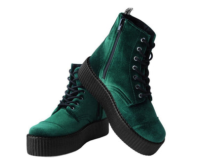 V9759L Green Velvet 7-Eye Viva Mondo Boot - T.U.K. Shoes