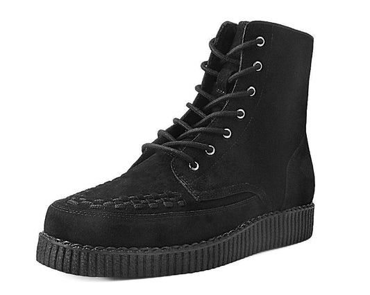 F9710 Black Suede 7-Eye Viva Low Boot - T.U.K. Shoes