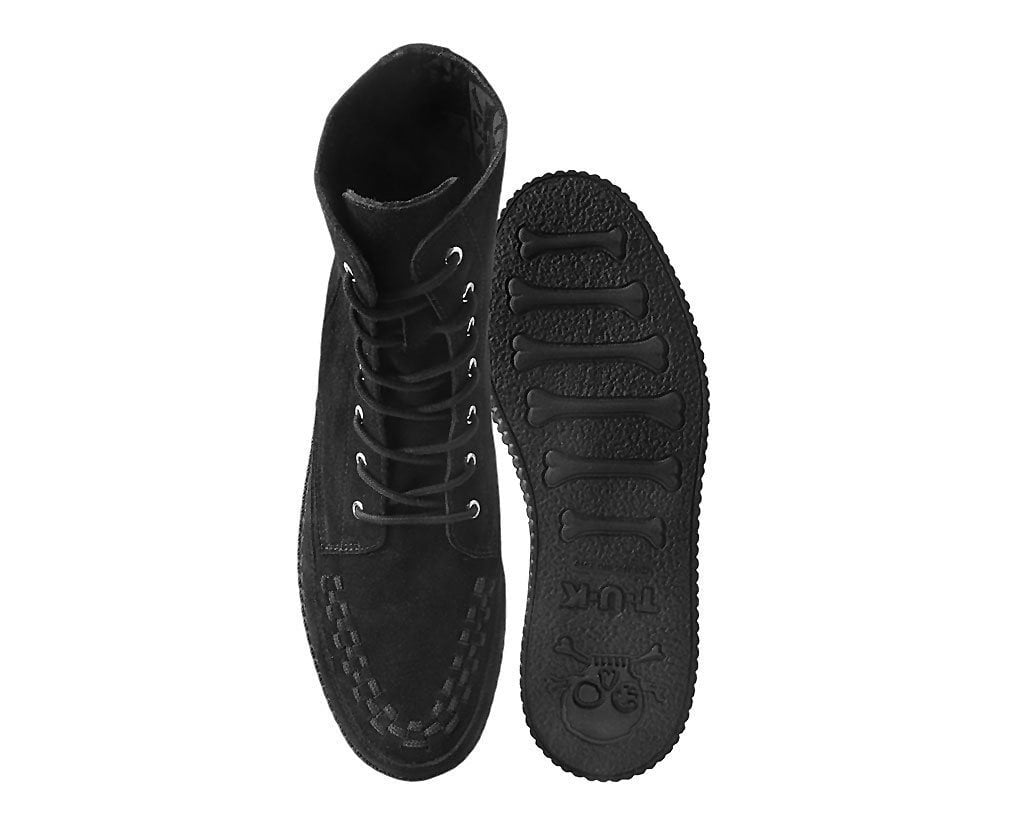 F9710 Black Suede 7-Eye Viva Low Boot - T.U.K. Shoes
