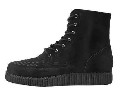 F9710 Black Suede 7-Eye Viva Low Boot - T.U.K. Shoes